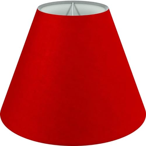 Wogati® Lampenschirm | verschiedene Größen & Farben | Farbe: Rot/Größe: S | E14 | Baumwolle | Lampenschirm Stehlampe + Lampenschirm Hängelampe + Lampenschirm für Tischlampe
