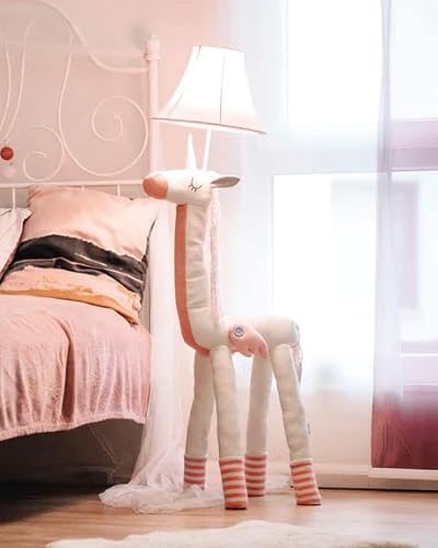 Licht-Erlebnisse Stehlampe Rosa Weiß Einhorn 120 cm inkl. LED Leuchtmittel Schlafzimmer Kinderzimmer Stehleuchte