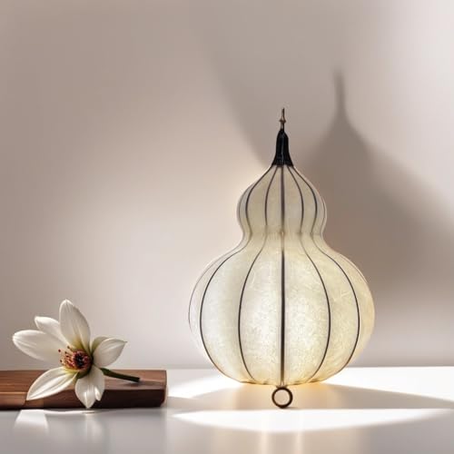 Orient Lampe Tischlampe Nachttischlampe Darabil Beige Lederlampe Hennalampe | Marokkanische Stehlampen aus Metall, Lampenschirm aus Leder | Orientalische Dekoration