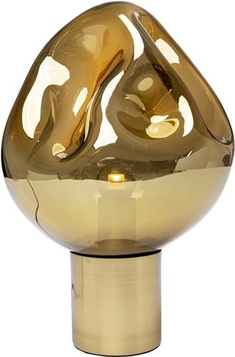 Kare Design Tischleuchte Dough, Gold, Designer-Leuchte, glamouröus, Glas, 220 cm Kabellänge, Lampen, Messingsockel, Glas, Leuchtmittel nicht inklusive