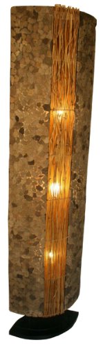 GURU SHOP Stehlampe / Stehleuchte, in Bali Handgemacht aus Naturmaterial, Lavastein - Modell Lava 100 cm, Stehleuchten aus Naturmaterialien