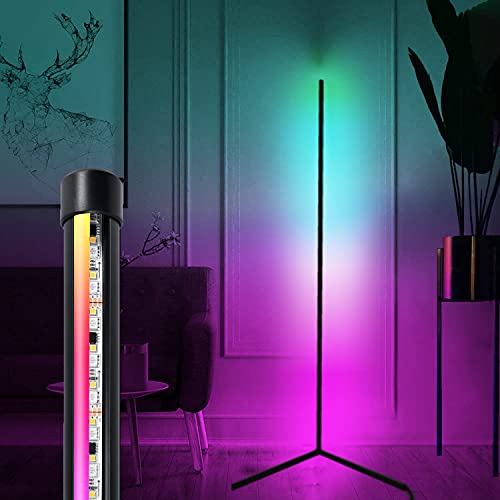 LUXJET Farbwechselnde LED Stehlampe Dimmbar mit Fernbedienung für Wohnzimmer, RGB-Stehlampen Star Sky Effektiv für Schlafzimmer (1 Stück-156CM, Multi-colored)