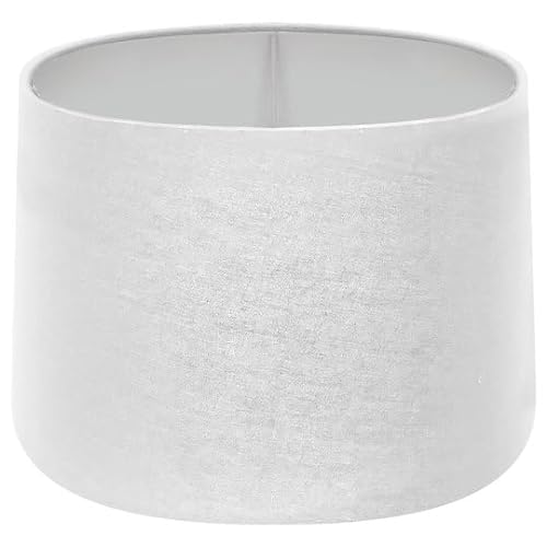 Wogati® Premium Lampenschirm E14/E27 Baumwolle | Farbe: Weiß Oval | Lampenschirm Stehlampe + Lampenschirm Hängelampe + Lampenschirm für Tischlampe