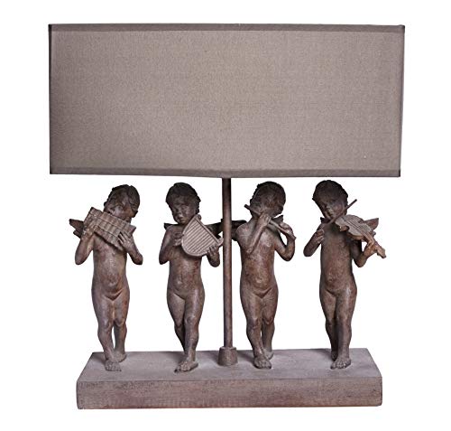 Tischleuchte Engel Lampe Figuren Vintage Shabby Chic CW026 Palazzo Exclusiv 37 cm Tischlampe