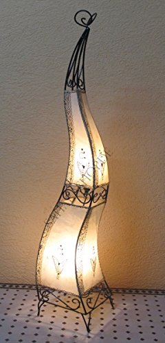 Saharashop Orientalische Stehlampe Henna 130 cm Leder Natur