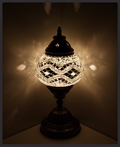 Mosaiklampe Mosaik - Tischlampe M Stehlampe orientalische marokkanische türkische mosaik lampe/Silber