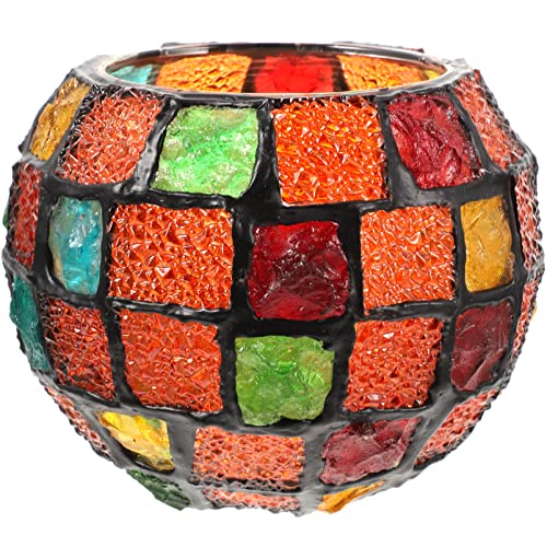 DOITOOL Globen Bunte Lampenschirme Mosaikglas-Lampenschirm Türkischer Marokkanischer Stil Deckentisch-Stehlampensch irme