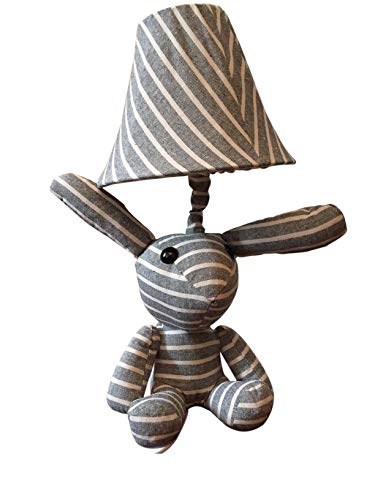 Stehlampe Hase 50x30 cm Stehleuchte Kinderzimmer grau/weiß Cartoon niedliche Tiere Kuscheltier und Lampe in einem. Kinder Leuchte Weihnachtsgeschenk für Kinder